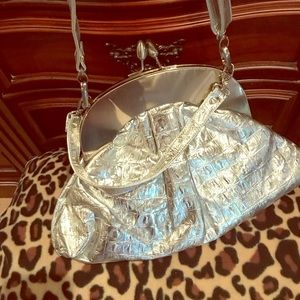 Cute chic silver foil like purse